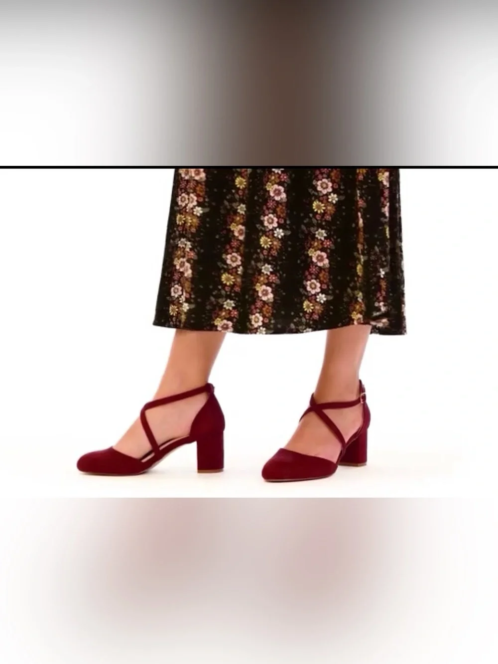 Journee Collection burgundy suede
